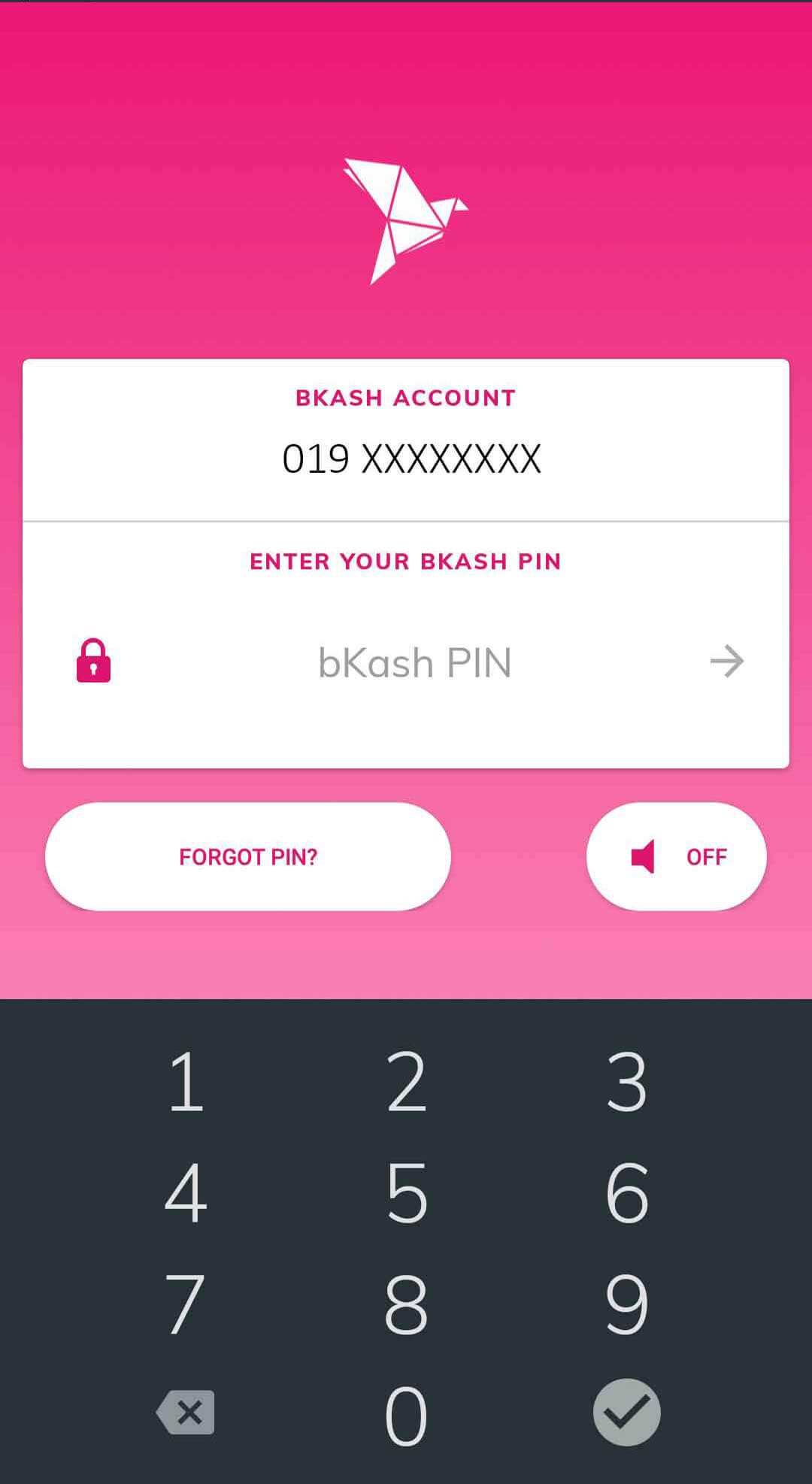 bKash App Step 1